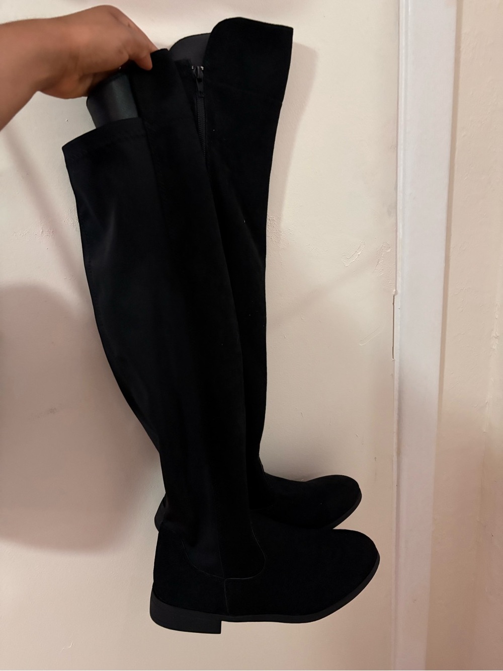 Women’s Over-the-Knee Black Suede Boots